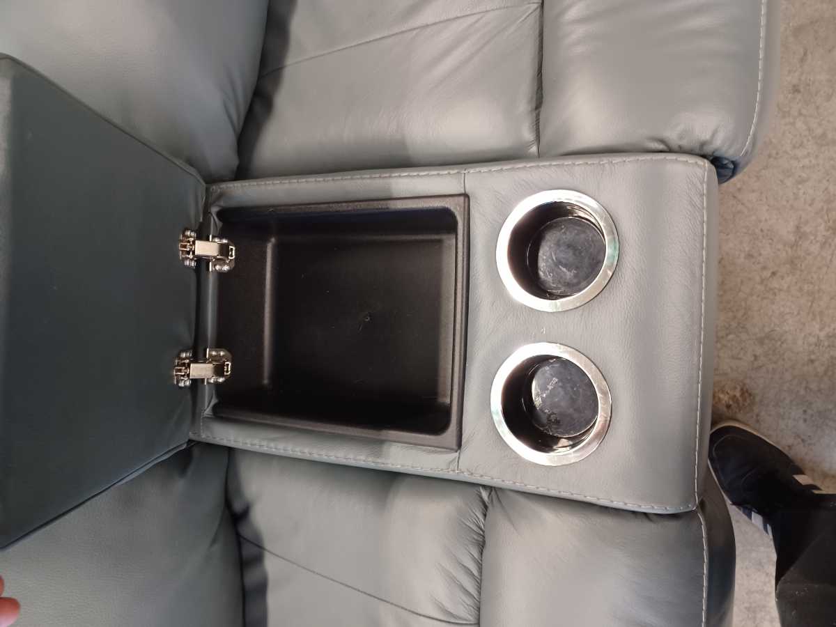 Mindanao Power Reclining Loveseat with Console and Adj Head - Steel - Gallery Image 3